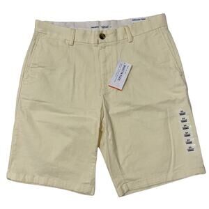 Old Navy Chino Shorts Men 34 Yellow Ultimate Slim Built-in Flex NEW Tiny Flaw